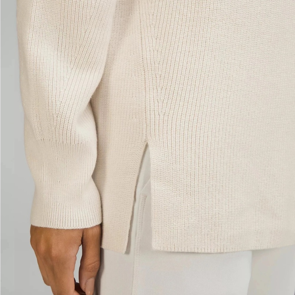 Lululemon Merino Wool Blend Ribbed Crewneck Sweater Size 8 - Picture 5 of 8